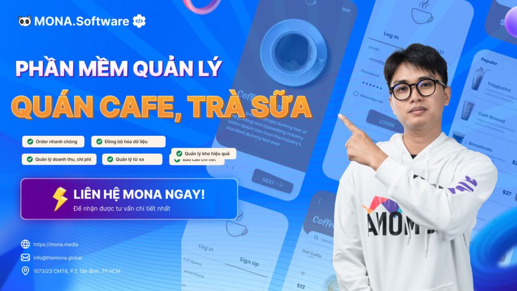 phần mềm quản lý quán cafe mona